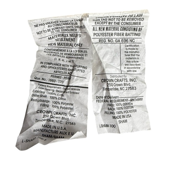 1 Crown Crafts Williamsburg Garden Images King Pillow Sham USA Made Beige Floral - Picture 3 of 8